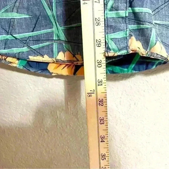 Urban Pipeline Men's Hawaiian Shirt X- Large Blue Peach Floral Print - Picture 7 of 7